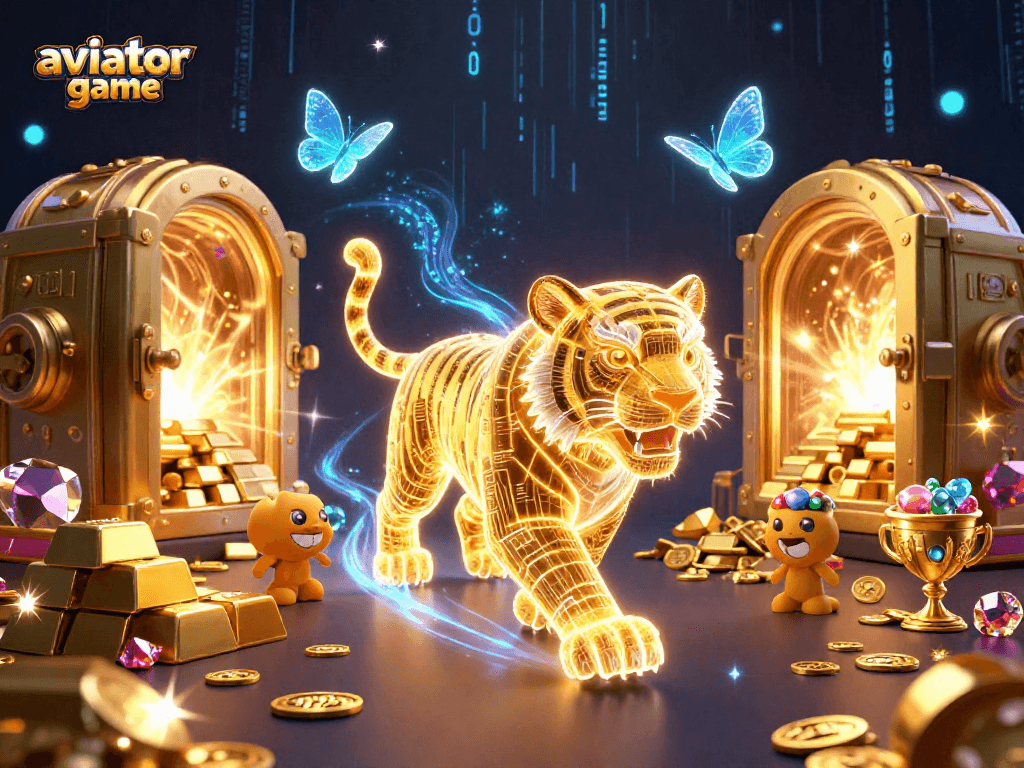 Experience the dynamic aviator game with vibrant visuals and enticing rewards in this 3D casino illustration.