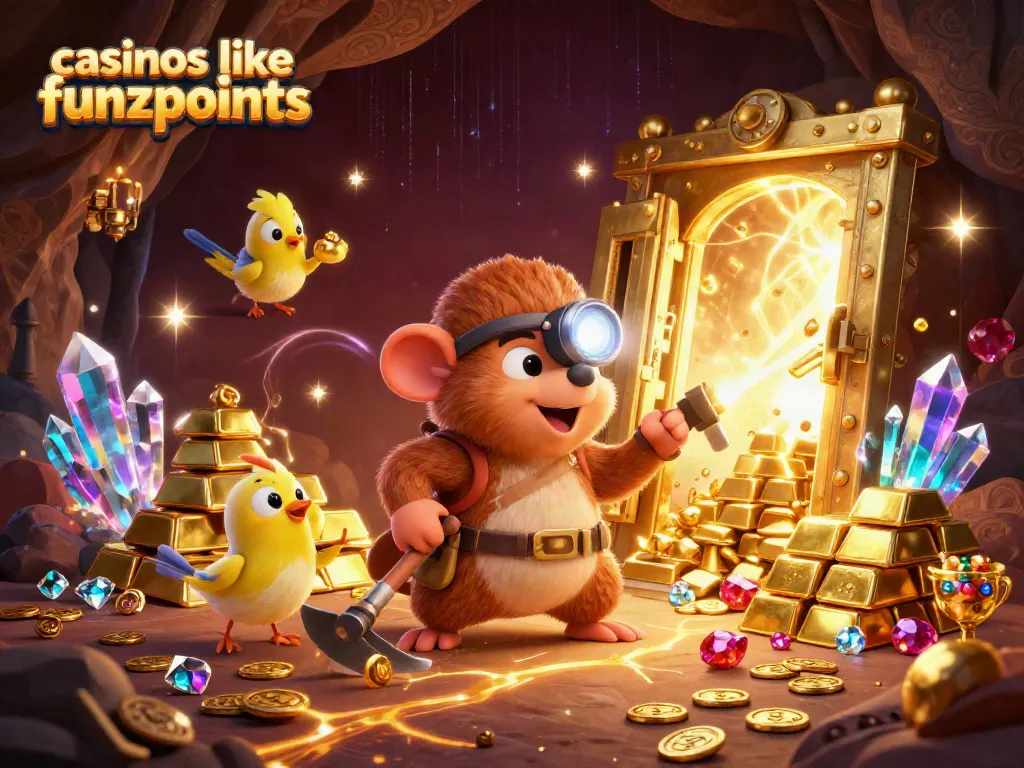Play exciting games at casinos like Funzpoints with our dynamic mining illustration.