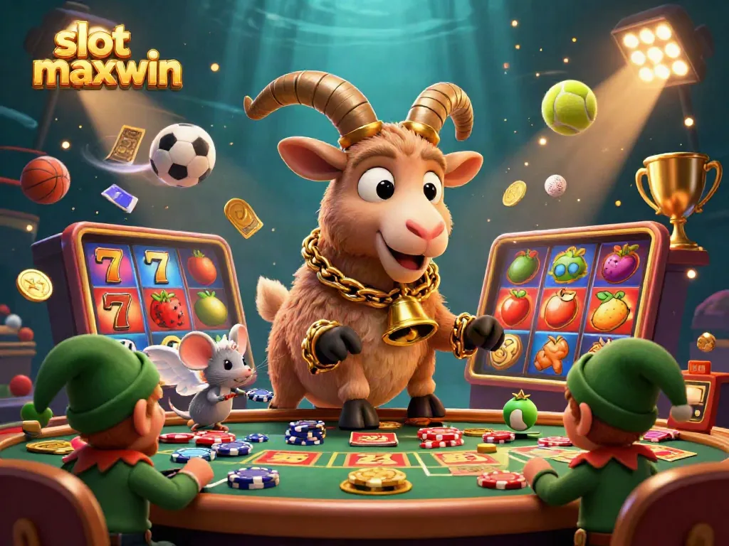 Engage in thrilling slot maxwin action as characters bring a festive casino atmosphere to life!