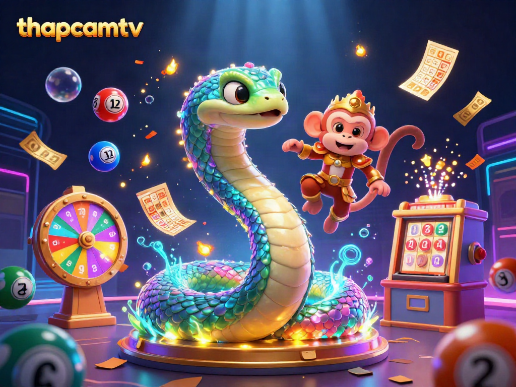 Experience thrilling gaming excitement with thapcamtv's vivid visuals of dynamic lottery elements.