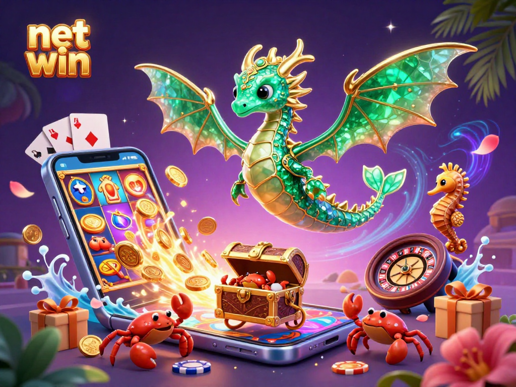 Experience the thrill of net win with vibrant gaming elements and enchanting sea creatures.
