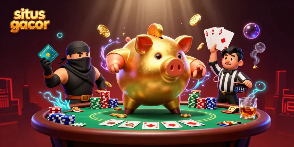 Engage with situs gacor through this vibrant casino scene filled with action and excitement.