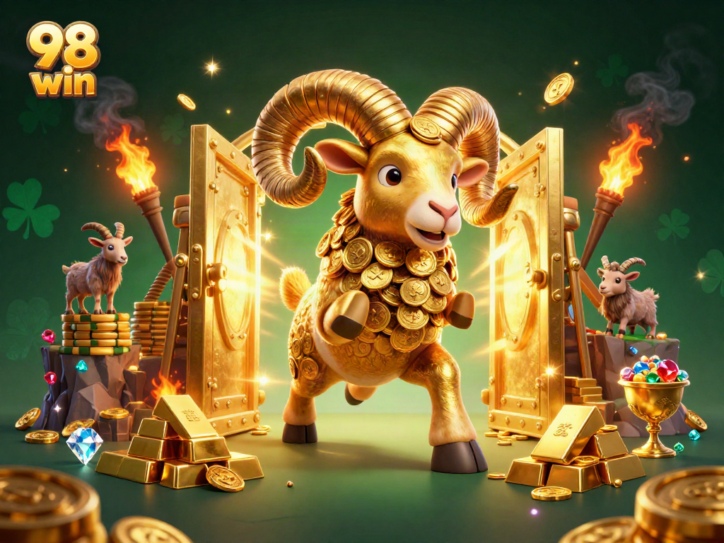 Engage with the exciting 98 win casino experience featuring golden elements and dynamic action.