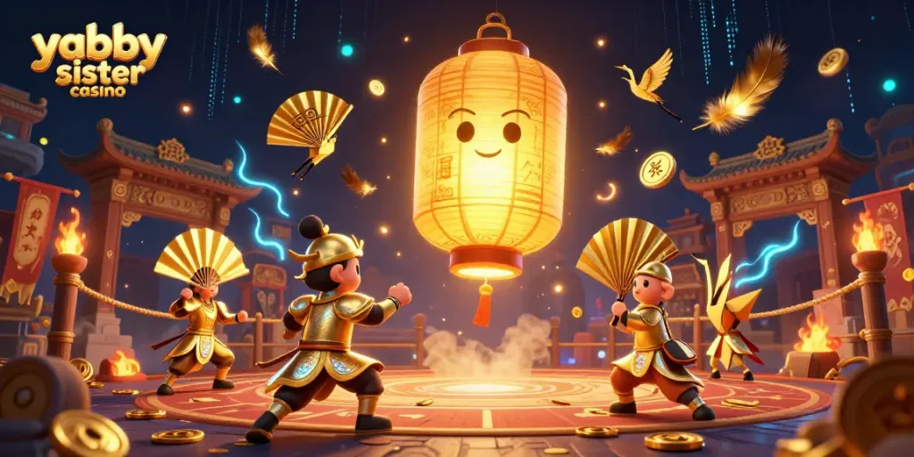 Experience vibrant action at yabby sister casino with golden lantern spirits and thrilling gaming elements.