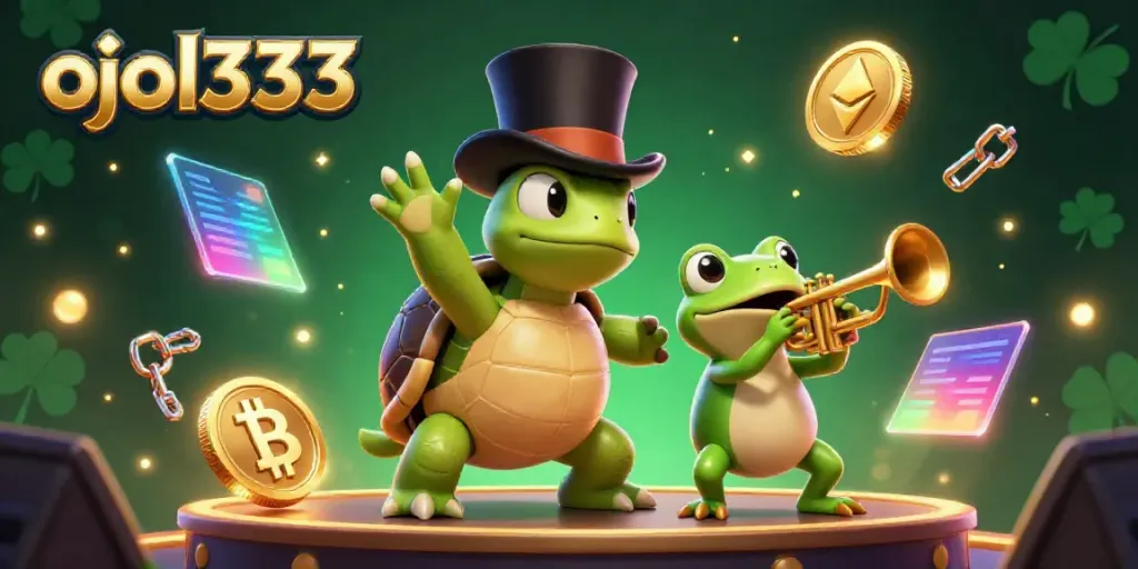 Engage in the vibrant gambling world with ojol333, featuring lively characters and exclusive crypto gaming vibes.