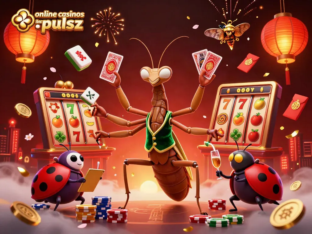 Experience thrilling gameplay at online casinos like pulsz with a lively casino-themed 3D illustration.