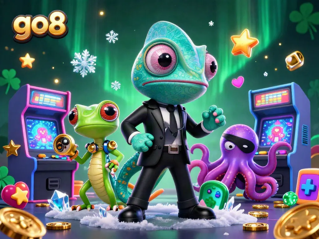 Engage with the vibrant go8 casino scene featuring dynamic characters and game elements.