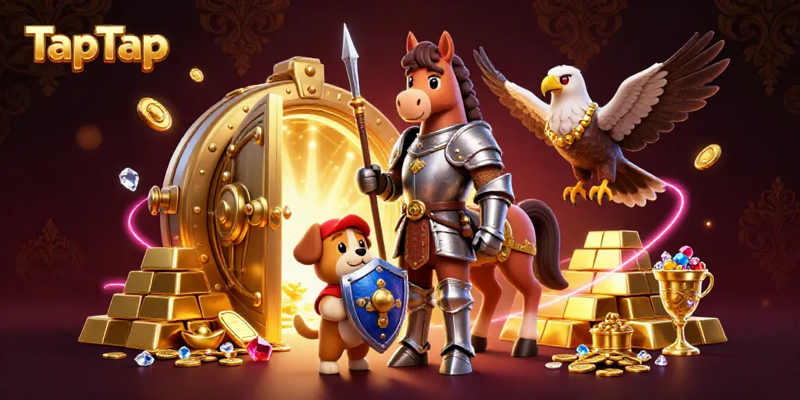 Engage in thrilling casino adventures with TapTap, featuring 3D knights and gold treasures.