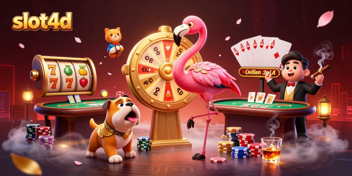 Experience thrilling slot4d gameplay with vibrant characters and dynamic casino elements in an engaging 3D scene.