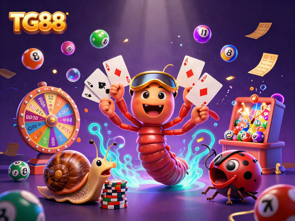 Experience thrilling gameplay at TG88 with vibrant casino characters and energetic elements.