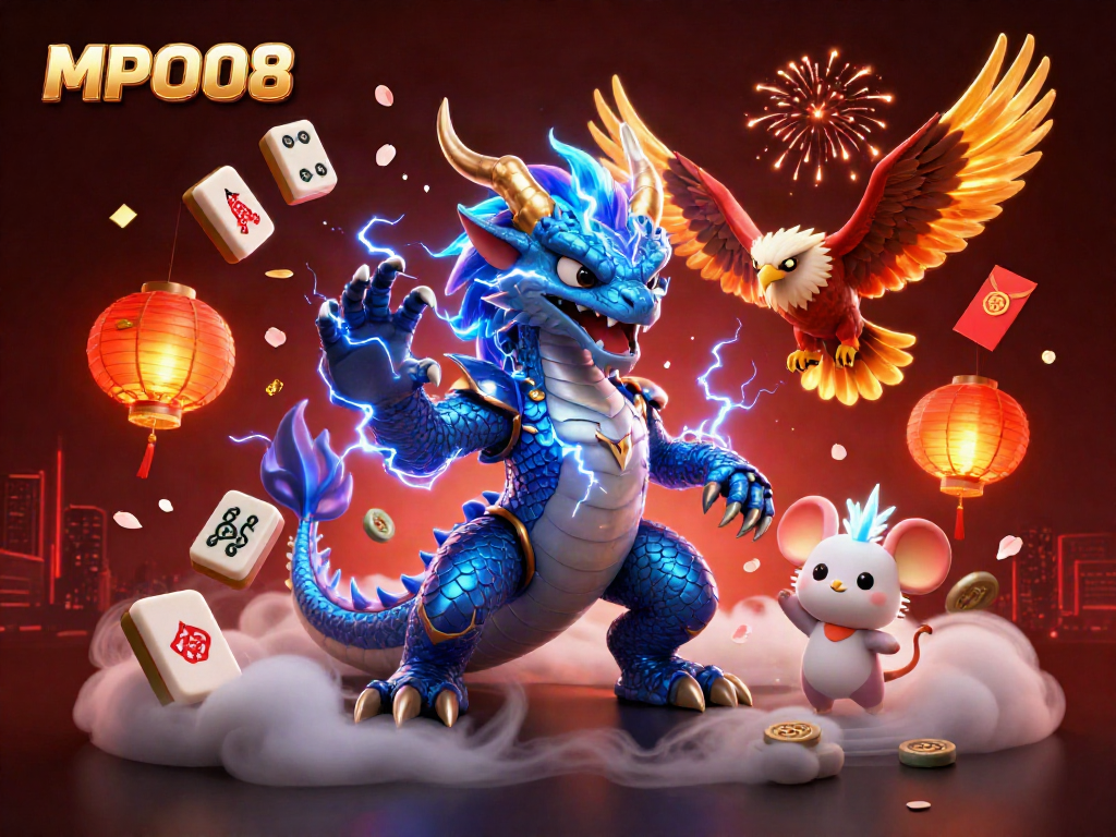 Engage with MPO08's thrilling online games featuring vibrant cartoon characters and lucky symbols.