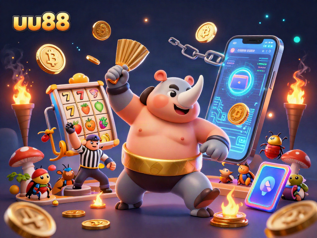 uu88 champions reveal winning strategies amidst golden coins and vibrant slot machines