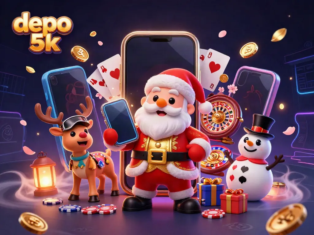Experience thrilling wins at depo 5k with Santa enjoying jackpot slots and dynamic casino elements.